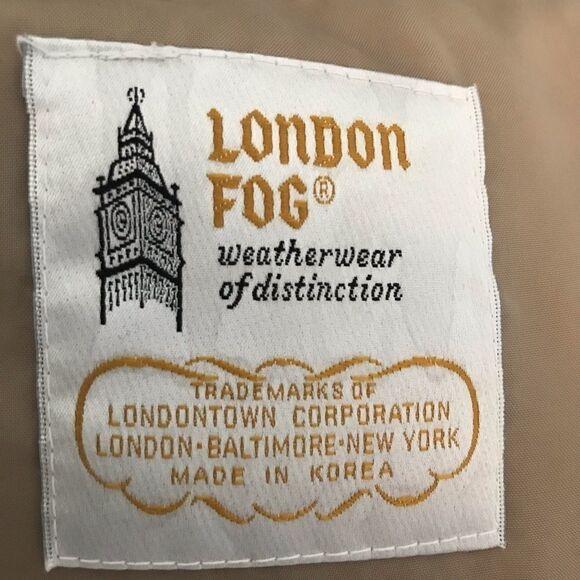 London Fog Tan Lined Hooded Windbreaker Jacket 40L - Picture 3 of 11